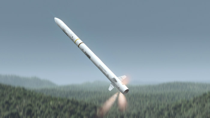 igh end 3D animation of missile with rigging