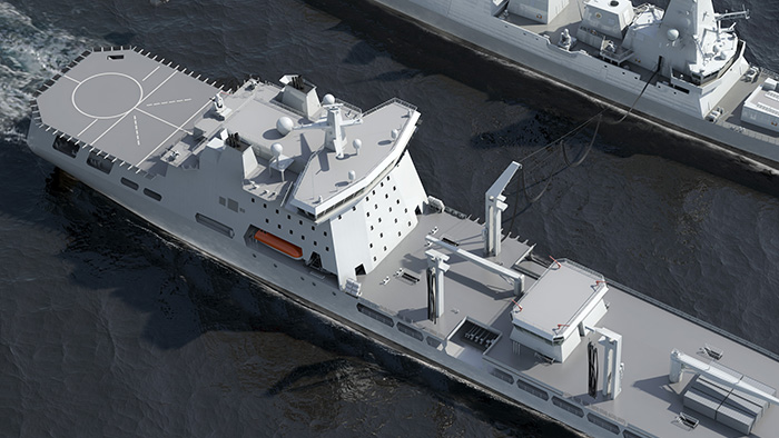 3D visualisation of Tide Class Tanker by Defence Imaging