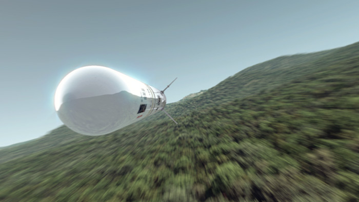 Dynamic still from CGI Animated video of the Ceptor-L missile