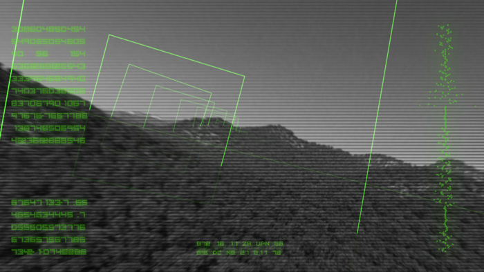 Animated visual effects of the missile targeting system