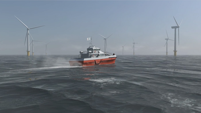 Fully CGI Computer generated video with simulated ocean